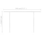 vidaXL Toldo manual retráctil con postes color crema 4x3 m vidaXL Toldo manual retráctil con postes color crema 4x3 m