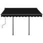 vidaXL Toldo retráctil automático con postes gris antracita 3,5x2,5 m vidaXL Toldo retráctil automático con postes gris antracita 3,5x2,5 m
