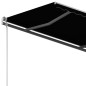 vidaXL Toldo retráctil automático con postes gris antracita 3,5x2,5 m vidaXL Toldo retráctil automático con postes gris antracita 3,5x2,5 m