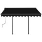 vidaXL Toldo automático LED sensor de viento gris antracita 3,5x2,5 m vidaXL Toldo automático LED sensor de viento gris antracita 3,5x2,5 m