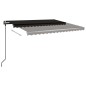 vidaXL Toldo automático retráctil con postes gris antracita 4,5x3 m vidaXL Toldo automático retráctil con postes gris antracita 4,5x3 m
