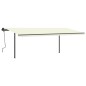 vidaXL Toldo retráctil automático con postes crema 6x3 m vidaXL Toldo retráctil automático con postes crema 6x3 m