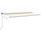 vidaXL Toldo retráctil automático con postes crema 6x3 m vidaXL Toldo retráctil automático con postes crema 6x3 m