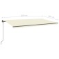 vidaXL Toldo retráctil automático con postes crema 6x3 m vidaXL Toldo retráctil automático con postes crema 6x3 m