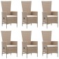 vidaXL Juego de comedor de jardín 7 piezas ratán sintético beige