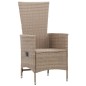 vidaXL Juego de comedor de jardín 7 piezas ratán sintético beige