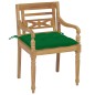 vidaXL Sillas Batavia 4 unidades madera maciza de teca con cojines vidaXL Sillas Batavia 4 unidades madera maciza de teca con cojines