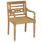 vidaXL Sillas Batavia 4 unidades madera maciza de teca con cojines vidaXL Sillas Batavia 4 unidades madera maciza de teca con cojines