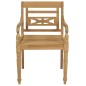 vidaXL Sillas Batavia 4 unidades madera maciza de teca con cojines vidaXL Sillas Batavia 4 unidades madera maciza de teca con cojines