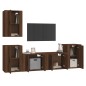 vidaXL Set de muebles para TV 5 pzas madera contrachapada roble marrón