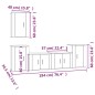 vidaXL Set de muebles para TV 5 pzas madera contrachapada roble marrón