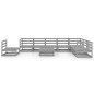 vidaXL Muebles de jardín 9 piezas gris madera de pino maciza vidaXL Muebles de jardín 9 piezas gris madera de pino maciza