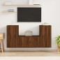 vidaXL Set de muebles para TV 3 pzas madera contrachapada roble marrón vidaXL Set de muebles para TV 3 pzas madera contrachapada roble marrón