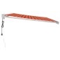 vidaXL Toldo retráctil aluminio y tela naranja y marrón 4,5x3 m vidaXL Toldo retráctil aluminio y tela naranja y marrón 4,5x3 m