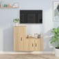 vidaXL Set de muebles para TV 2 pzas madera contrachapada roble sonoma vidaXL Set de muebles para TV 2 pzas madera contrachapada roble sonoma