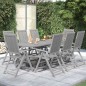 vidaXL Juego de comedor de jardín 9 piezas madera maciza de acacia vidaXL Juego de comedor de jardín 9 piezas madera maciza de acacia