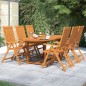 vidaXL Juego de comedor para jardín 7 piezas madera maciza de acacia vidaXL Juego de comedor para jardín 7 piezas madera maciza de acacia