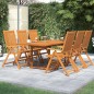 vidaXL Juego de comedor de jardín 7 piezas madera maciza de acacia vidaXL Juego de comedor de jardín 7 piezas madera maciza de acacia