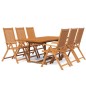 vidaXL Juego de comedor de jardín 7 piezas madera maciza de acacia vidaXL Juego de comedor de jardín 7 piezas madera maciza de acacia