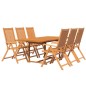 vidaXL Juego de comedor de jardín 7 piezas madera maciza de acacia vidaXL Juego de comedor de jardín 7 piezas madera maciza de acacia