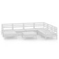 vidaXL Juego de muebles de jardín 8 piezas madera maciza pino blanco