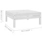 vidaXL Juego de muebles de jardín 8 piezas madera maciza pino blanco