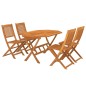 vidaXL Juego de comedor de jardín 5 piezas madera maciza de acacia vidaXL Juego de comedor de jardín 5 piezas madera maciza de acacia