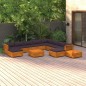 vidaXL Juego muebles de jardín y cojines 12 pzas madera maciza acacia vidaXL Juego muebles de jardín y cojines 12 pzas madera maciza acacia