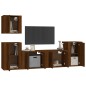 vidaXL Set de muebles para TV 5 pzas madera contrachapada roble marrón