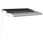 vidaXL Toldo automático con LED y sensor de viento antracita 3x2,5 m vidaXL Toldo automático con LED y sensor de viento antracita 3x2,5 m