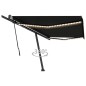 vidaXL Toldo retráctil manual con luz LED gris antracita 500x350 cm vidaXL Toldo retráctil manual con luz LED gris antracita 500x350 cm