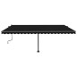 vidaXL Toldo retráctil manual con luz LED gris antracita 500x350 cm vidaXL Toldo retráctil manual con luz LED gris antracita 500x350 cm