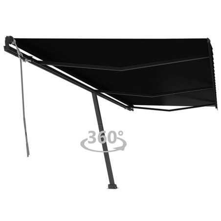 vidaXL Toldo de pie retráctil manual gris antracita 600x350 cm