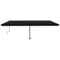 vidaXL Toldo de pie retráctil manual gris antracita 600x350 cm vidaXL Toldo de pie retráctil manual gris antracita 600x350 cm