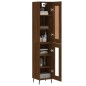 vidaXL Aparador alto madera contrachapada roble marrón 34,5x34x180 cm vidaXL Aparador alto madera contrachapada roble marrón 34,5x34x180 cm