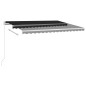 vidaXL Toldo automático con LED y sensor de viento antracita 4x3 m vidaXL Toldo automático con LED y sensor de viento antracita 4x3 m