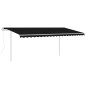 vidaXL Toldo automático con LED y sensor de viento antracita 5x3 m vidaXL Toldo automático con LED y sensor de viento antracita 5x3 m