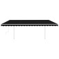 vidaXL Toldo automático con LED y sensor de viento antracita 5x3 m vidaXL Toldo automático con LED y sensor de viento antracita 5x3 m