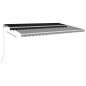 vidaXL Toldo automático con LED y sensor de viento antracita 5x3 m vidaXL Toldo automático con LED y sensor de viento antracita 5x3 m
