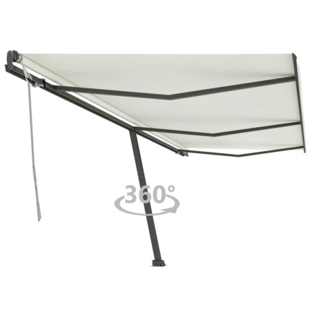 vidaXL Toldo de pie retráctil manual crema 600x300 cm
