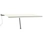 vidaXL Toldo de pie retráctil manual crema 600x300 cm
