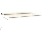 vidaXL Toldo de pie retráctil manual crema 600x300 cm