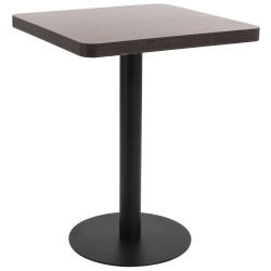 vidaXL Mesa de jardín bistró MDF marrón oscuro 60x60 cm 