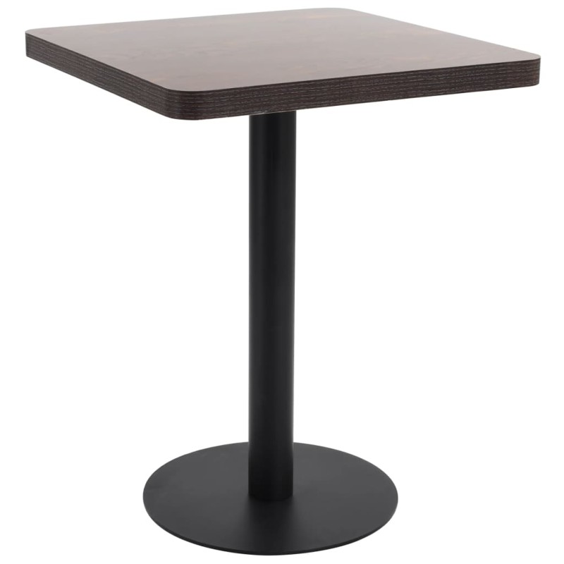 vidaXL Mesa de jardín bistró MDF marrón oscuro 60x60 cm vidaXL Mesa de jardín bistró MDF marrón oscuro 60x60 cm
