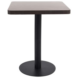 vidaXL Mesa de jardín bistró MDF marrón oscuro 60x60 cm 