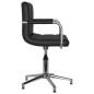 vidaXL Silla de comedor giratoria cuero sintético negro vidaXL Silla de comedor giratoria cuero sintético negro