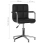 vidaXL Silla de comedor giratoria cuero sintético negro vidaXL Silla de comedor giratoria cuero sintético negro