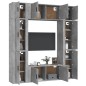 vidaXL Set de muebles de TV 8 pzas madera contrachapada gris hormigón vidaXL Set de muebles de TV 8 pzas madera contrachapada gris hormigón
