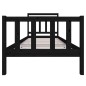 vidaXL Estructura de cama individual de madera maciza negro 90x190 cm vidaXL Estructura de cama individual de madera maciza negro 90x190 cm