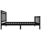 vidaXL Estructura de cama individual de madera maciza negro 90x190 cm vidaXL Estructura de cama individual de madera maciza negro 90x190 cm